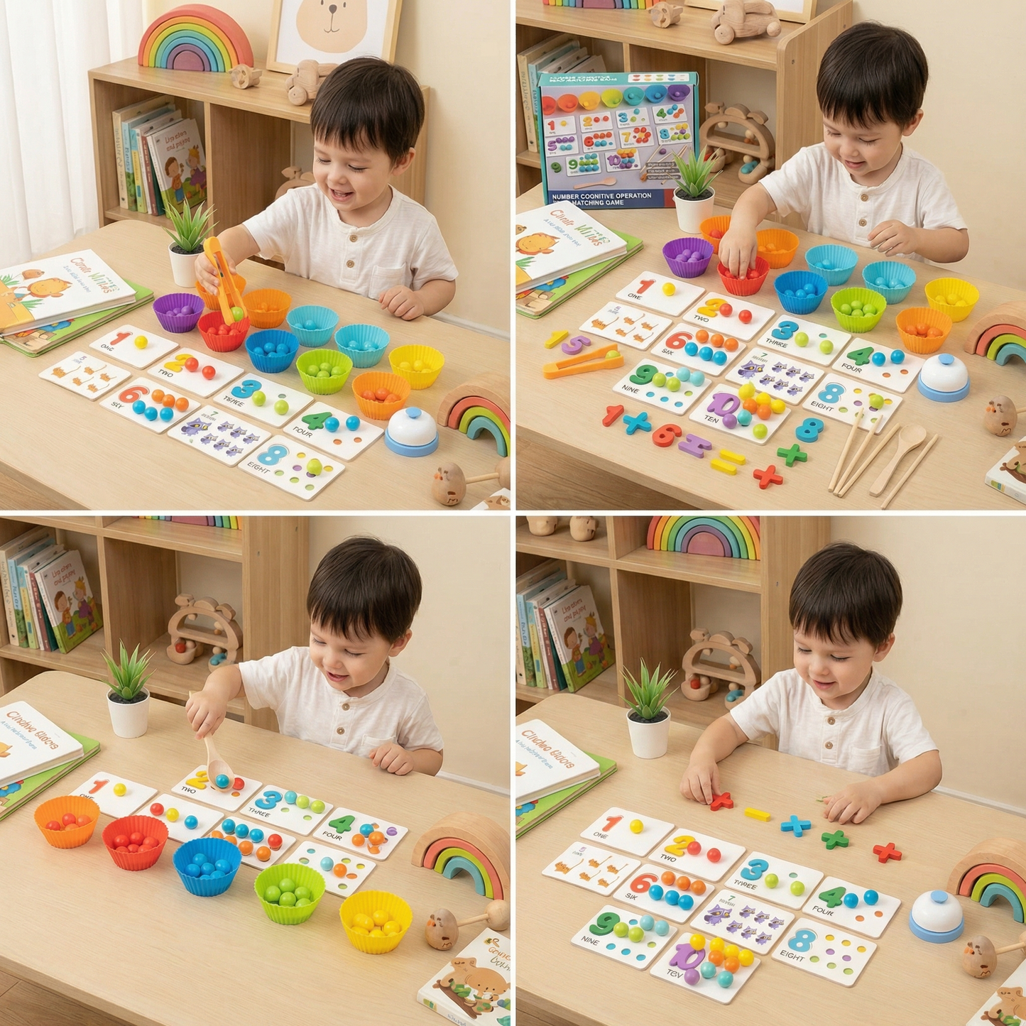Montessori Ball Number and Colour Sorting Set for Learning to Count