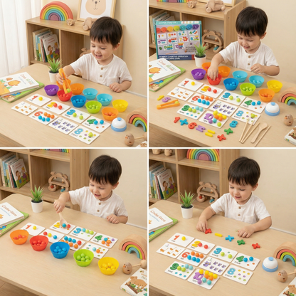 Montessori Ball Number and Colour Sorting Set for Learning to Count