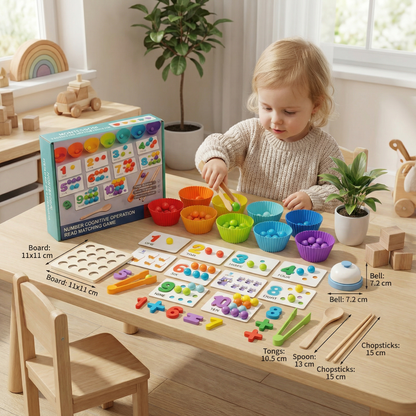 Montessori Ball Number and Colour Sorting Set for Learning to Count