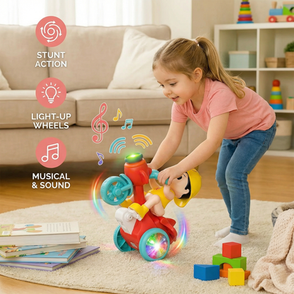 Light-Up Musical Kids Stunt Scooter Toy