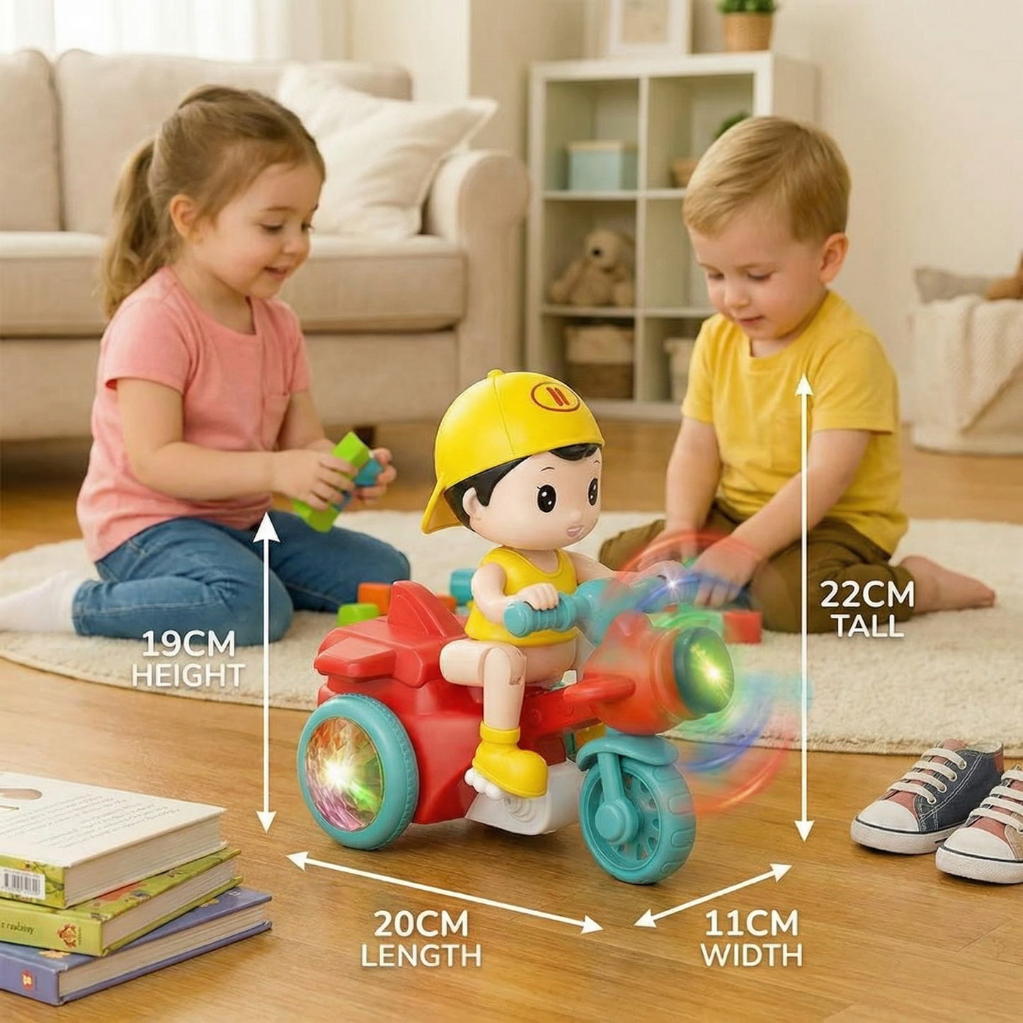 Light-Up Musical Kids Stunt Scooter Toy
