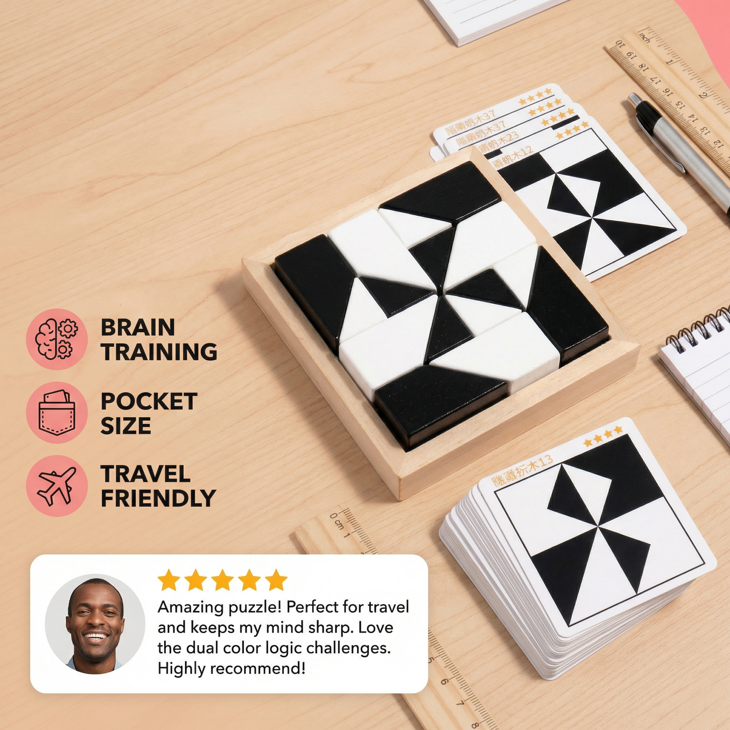 Dual Color Logic Puzzle Game in Pocket Size