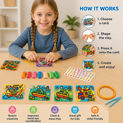 DIY Clay Sticker Art & Craft Kit for Kids