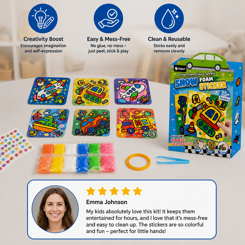 DIY Clay Sticker Art & Craft Kit for Kids