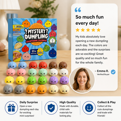 Dumpling Squishy Advent Calendar with Mystery Fidget Surprises
