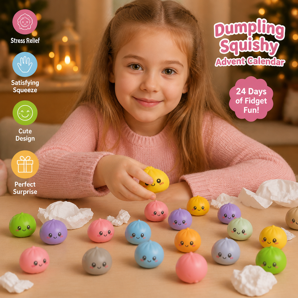 Dumpling Squishy Advent Calendar with Mystery Fidget Surprises
