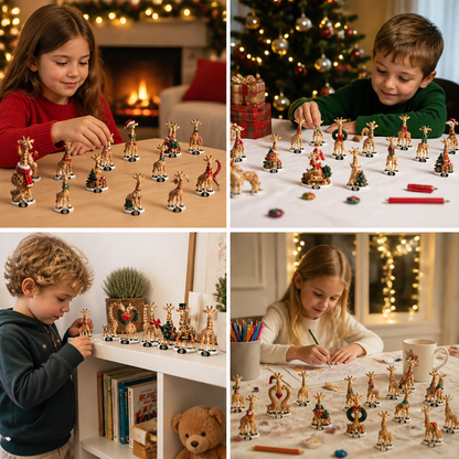 24-Day Christmas Giraffe Figurine Advent Calendar