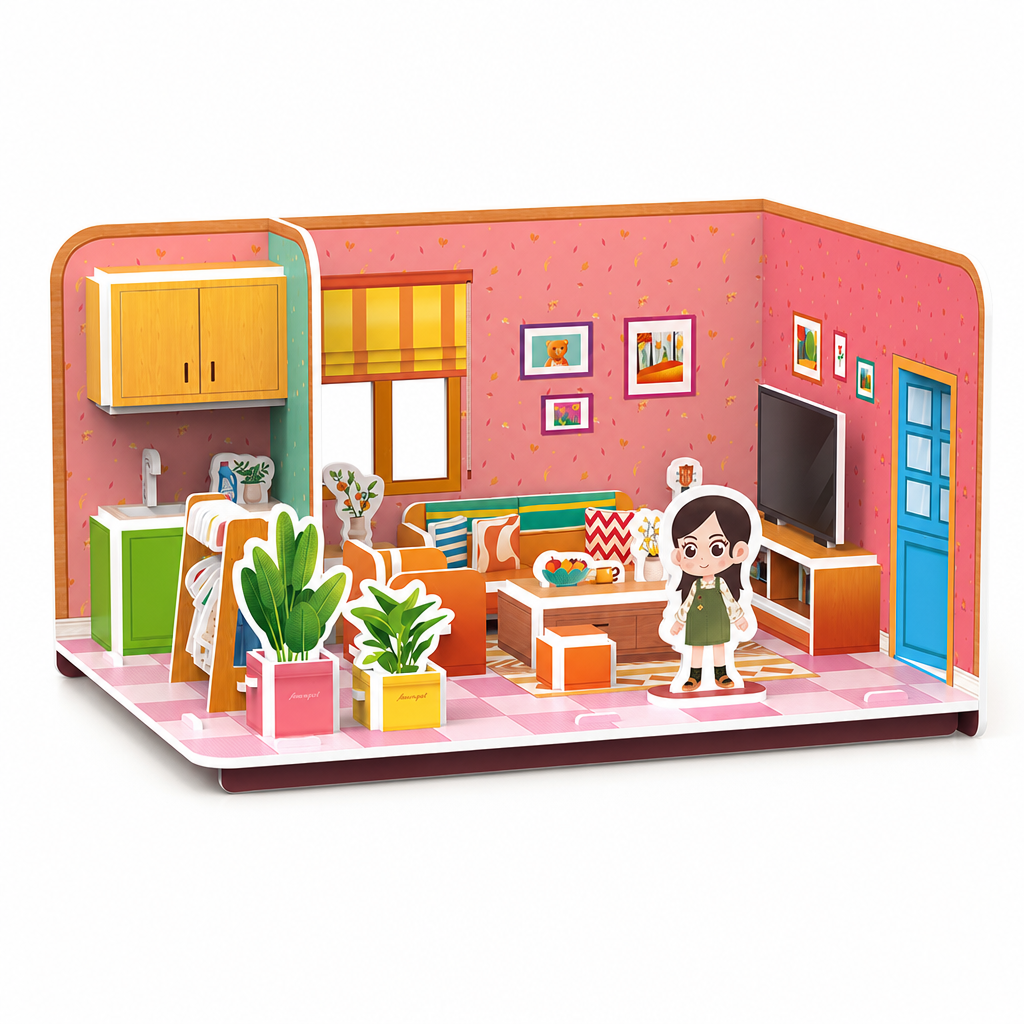 3D DIY Playroom Building Kit – Educational Puzzle & Craft Set