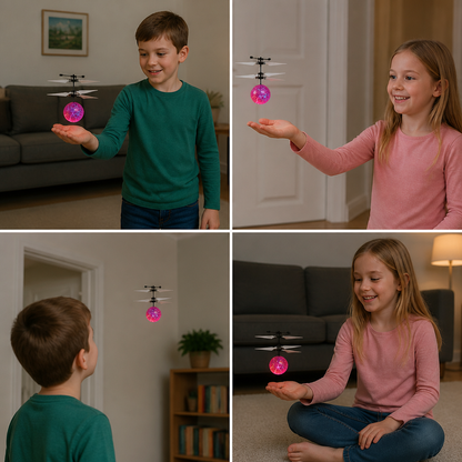 Hand-Controlled Flying LED Ball Drone for Kids