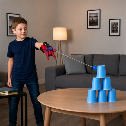 Superhero Web Launcher Glove Set – Wrist String Shooter with Suction Darts