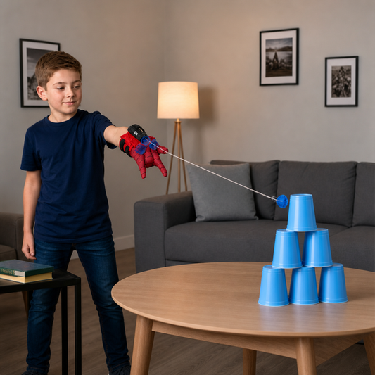 Superhero Web Launcher Glove Set – Wrist String Shooter with Suction Darts