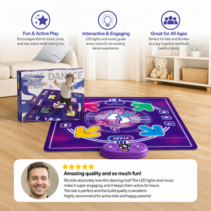 Interactive Musical Dance Mat with LED Lights for Kids