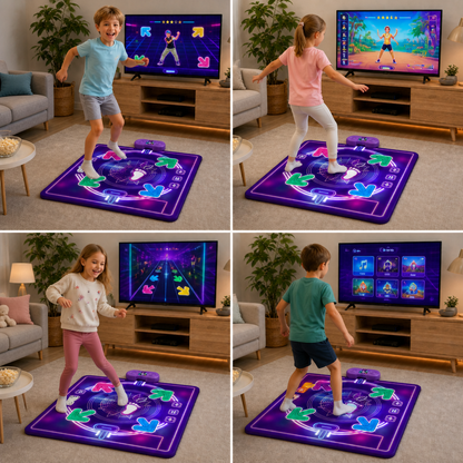 Interactive Musical Dance Mat with LED Lights for Kids