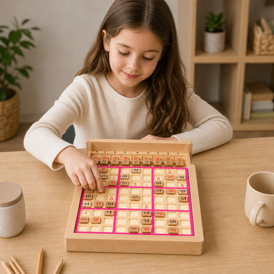 Wooden Sudoku Puzzle Board – Educational Logic & Math Game