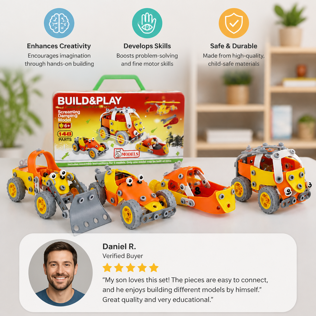 STEM Flexible Screw & Nut Building Blocks Set