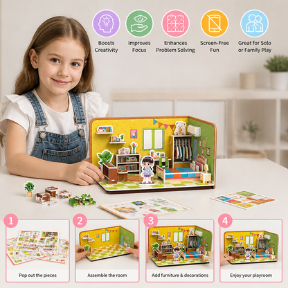 3D DIY Playroom Building Kit – Educational Puzzle & Craft Set