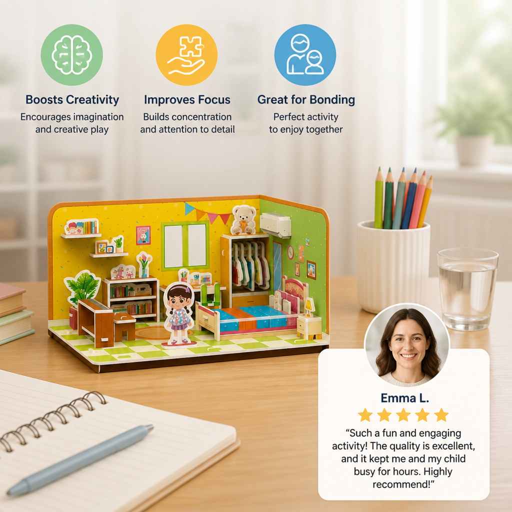 3D DIY Playroom Building Kit – Educational Puzzle & Craft Set