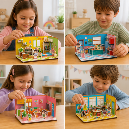 3D DIY Playroom Building Kit – Educational Puzzle & Craft Set