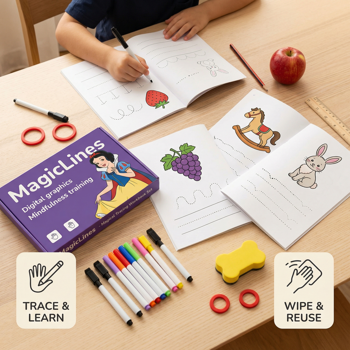 MagicLines - Magical Tracing Workbook Set