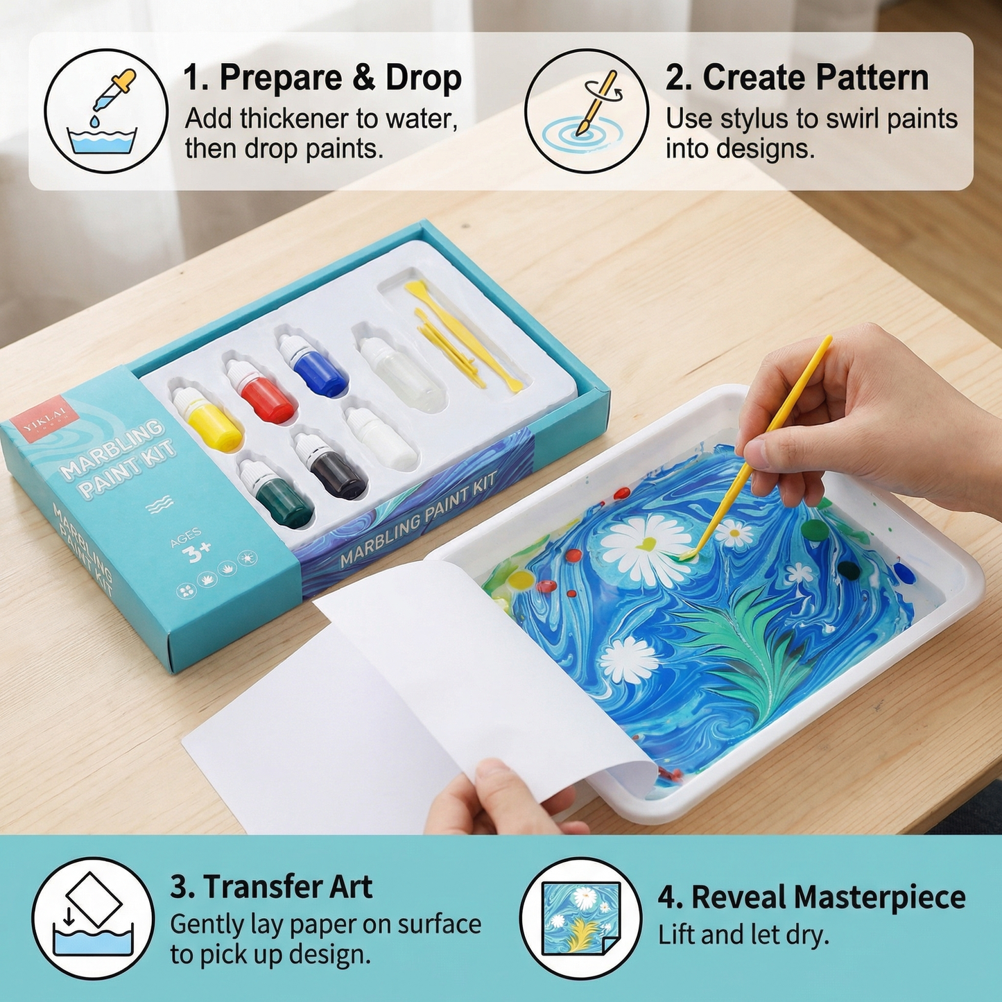 Creative Marbling Paint Set