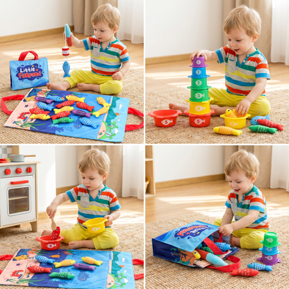 Montessori Plush Fishing Bond Toy
