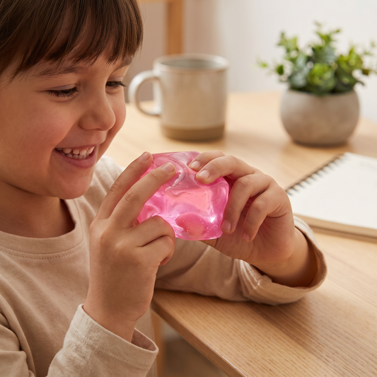 Cube Squishy Stress Ball – Soft Gel Sensory Fidget Toy
