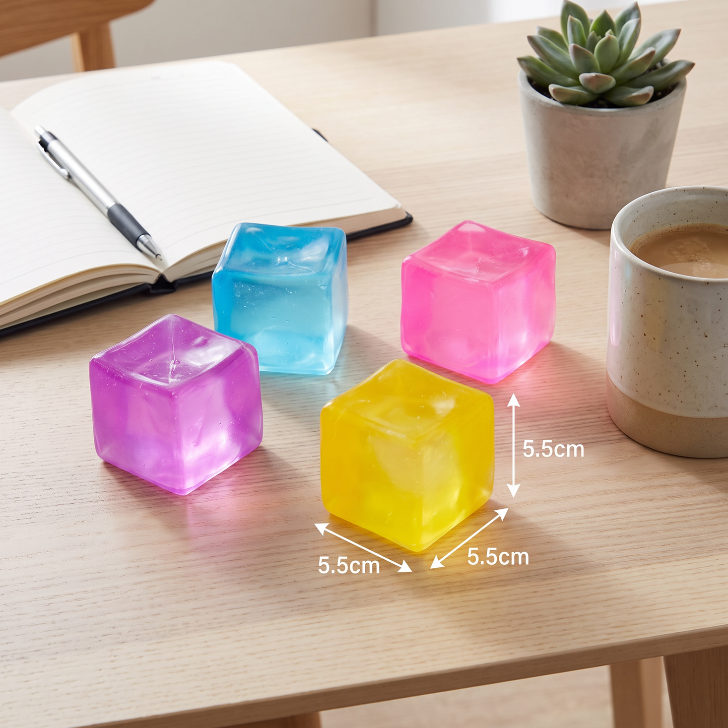 Cube Squishy Stress Ball – Soft Gel Sensory Fidget Toy