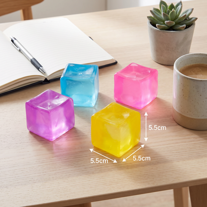 Cube Squishy Stress Ball – Soft Gel Sensory Fidget Toy