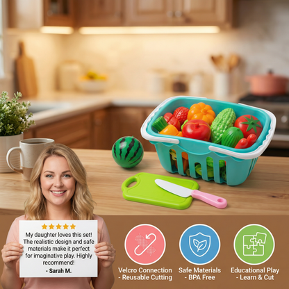 Cuttable Fruits and Vegetables Play Set