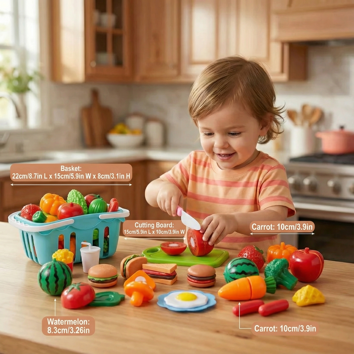 Cuttable Fruits and Vegetables Play Set