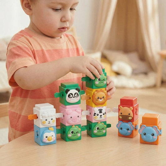 Educational Montessori Animal Stacking Set Building Toy
