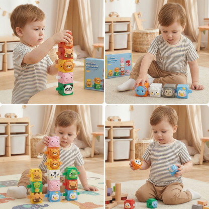 Educational Montessori Animal Stacking Set Building Toy