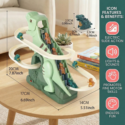 Dino Slide Roller Coaster Fun