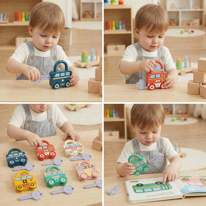 Montessori Key Lock - Patterns and Colours Toy