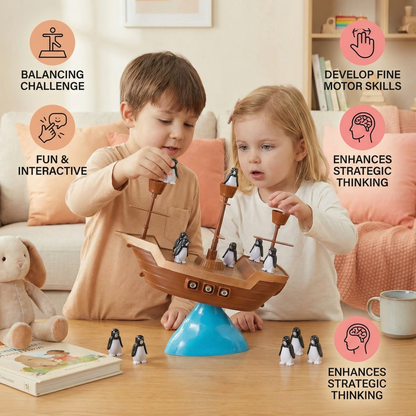 Penguin Pirate Ship Balance Game