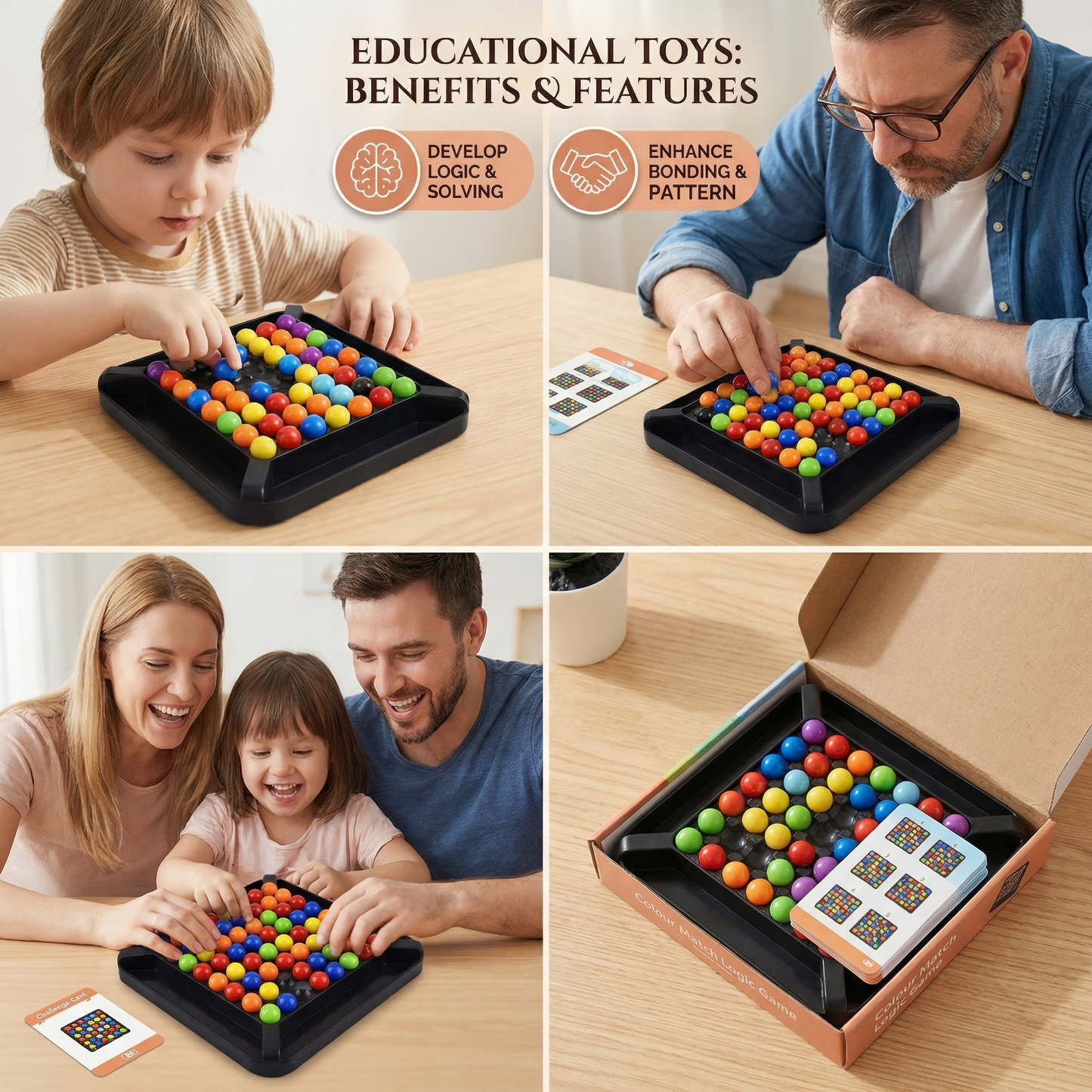 Colour Match Logic Game – Interactive Marble Puzzle for Kids & Adults