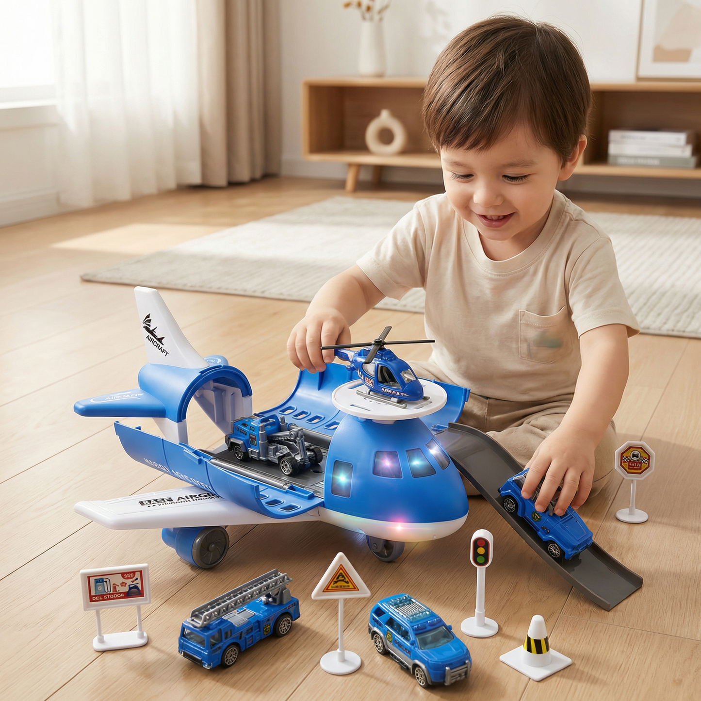 Aircraft and Vehicle Play Set