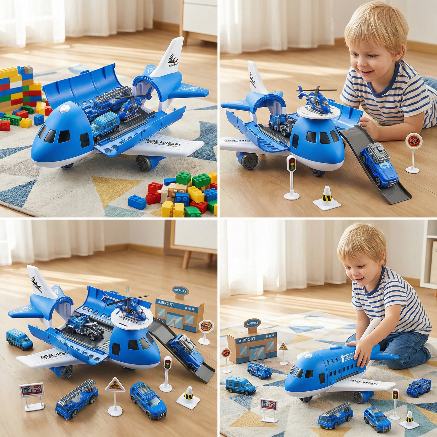 Aircraft and Vehicle Play Set