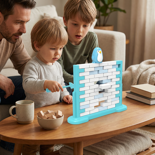 Penguin Brick Push Balance Family Game