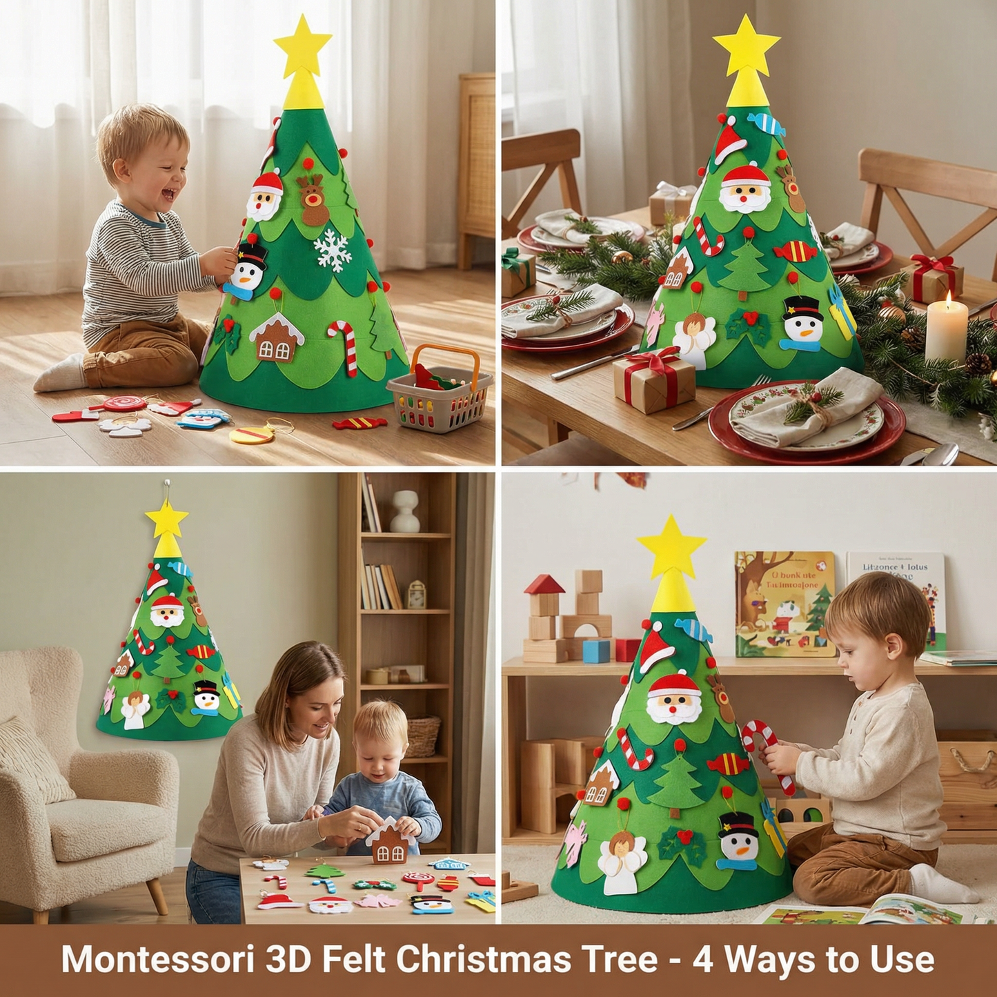 Montessori 3D Felt Christmas Tree