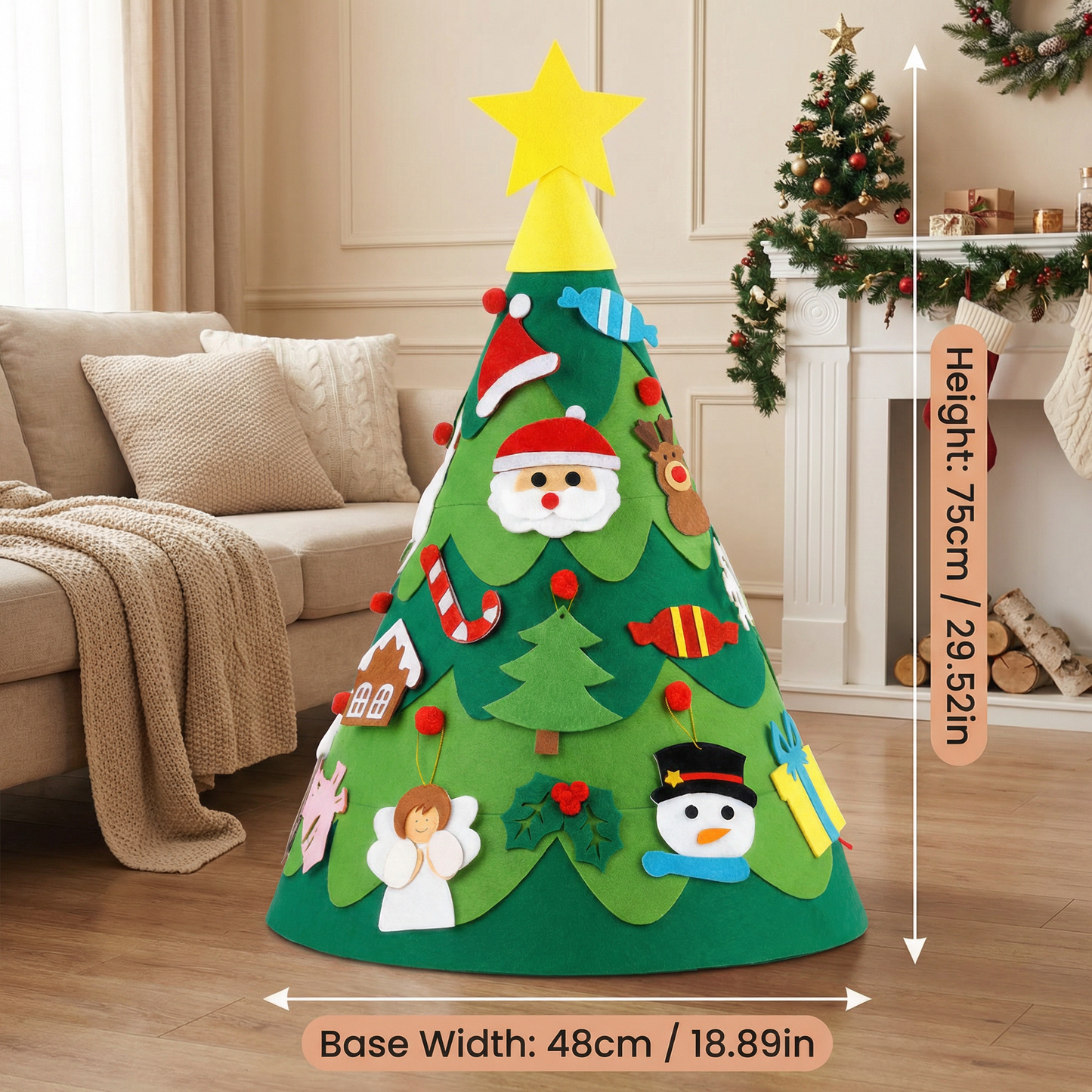 Montessori 3D Felt Christmas Tree