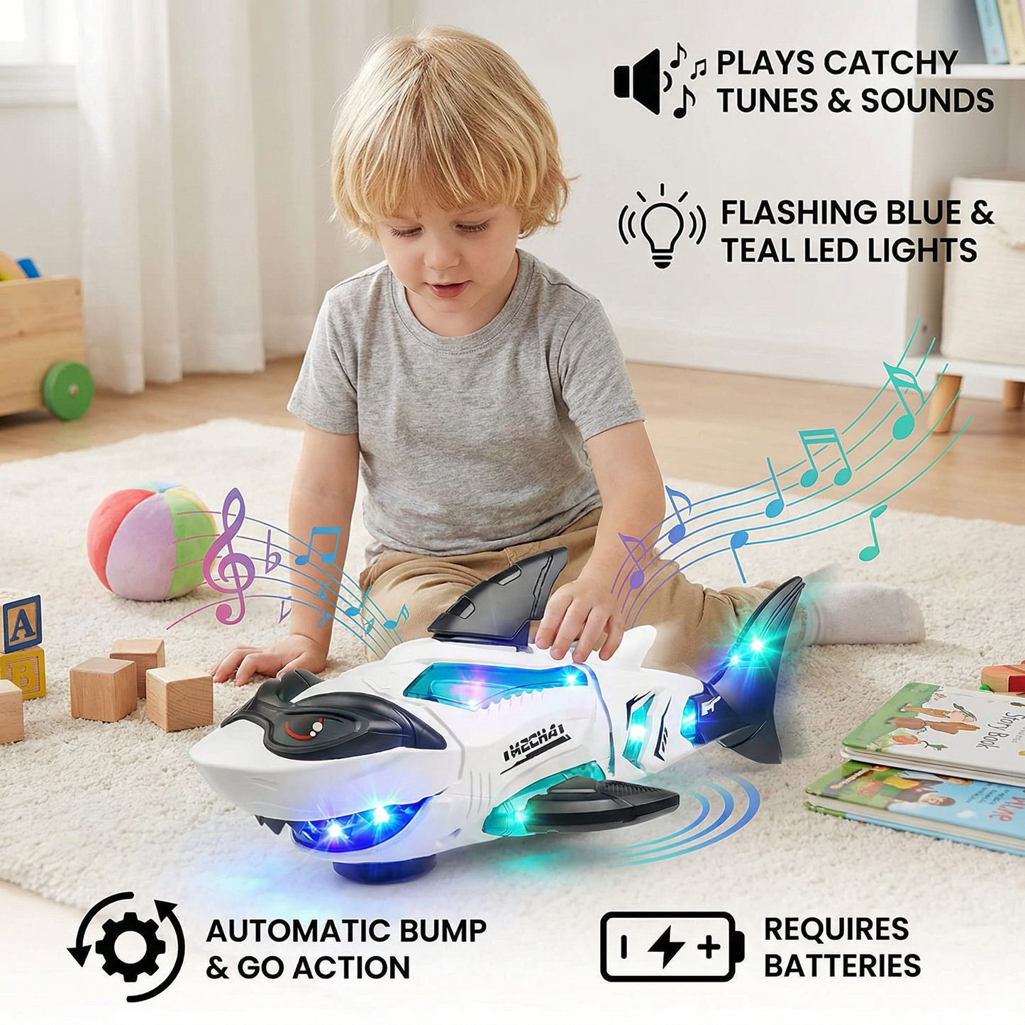Luminous Music Shark Kids Toy