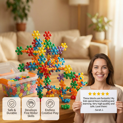 Montessori Snowflake Building Blocks