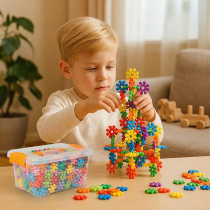Montessori Snowflake Building Blocks