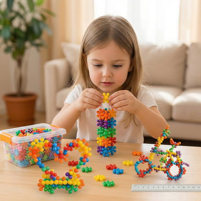 Montessori Snowflake Building Blocks