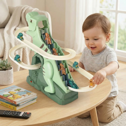 Dino Slide Roller Coaster Fun