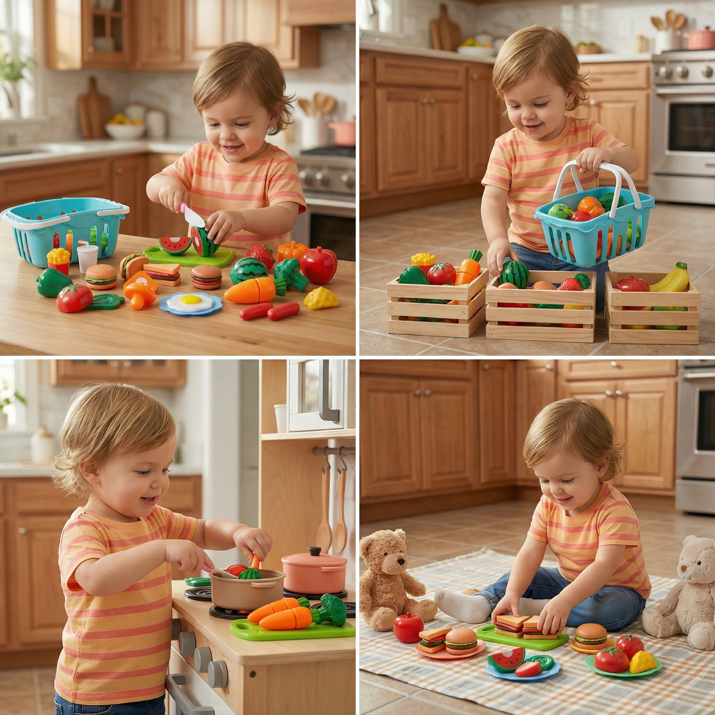 Cuttable Fruits and Vegetables Play Set