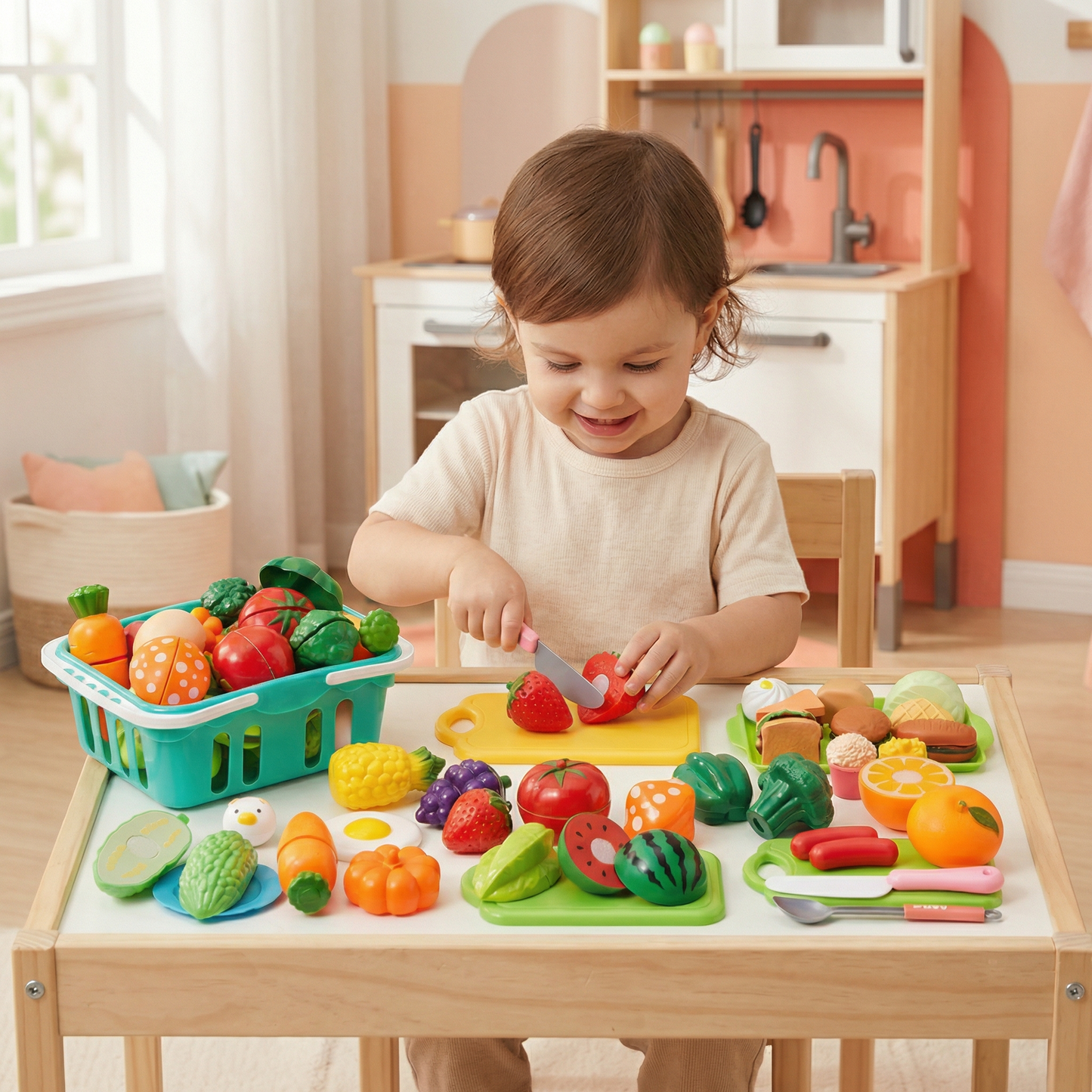 Cuttable Fruits and Vegetables Play Set
