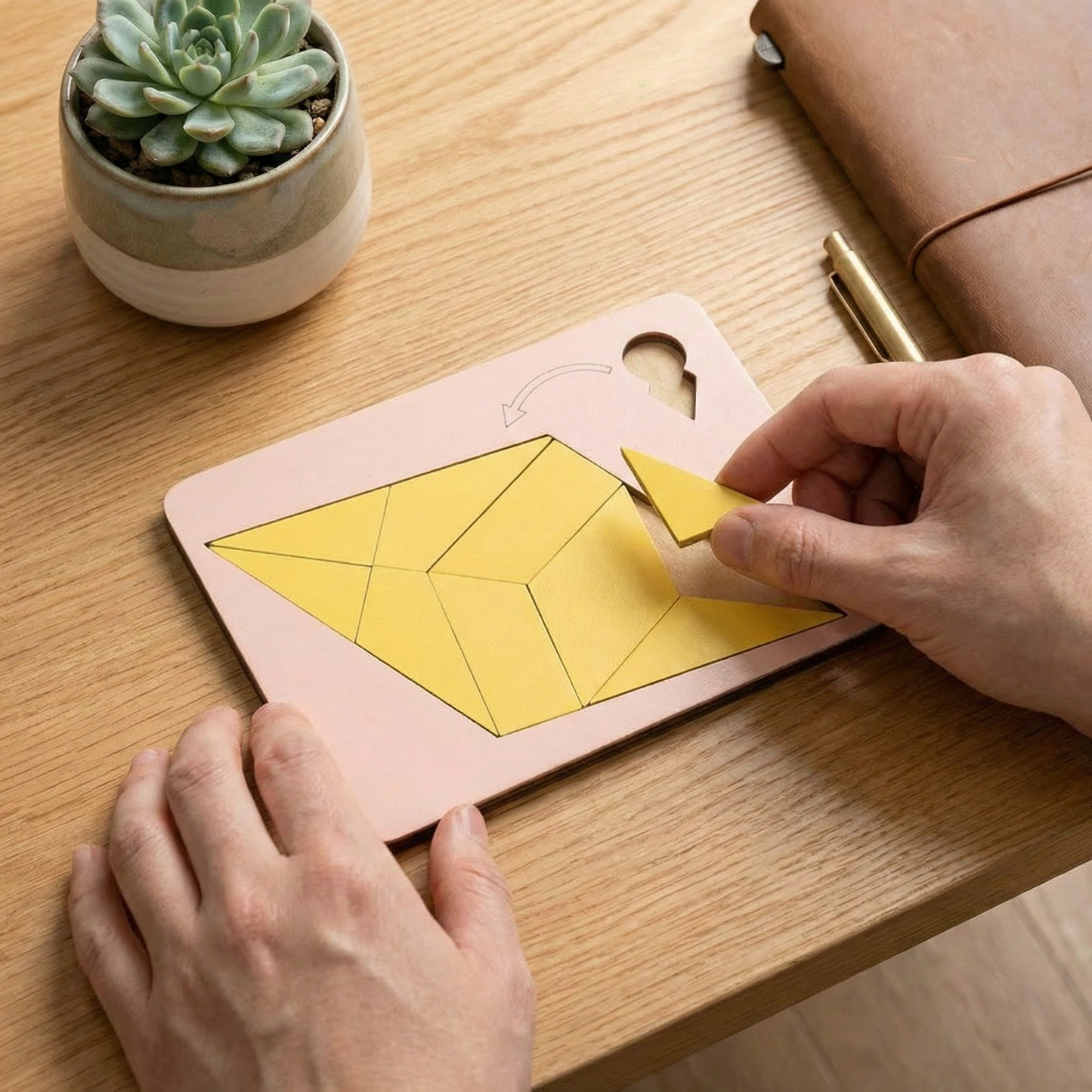 Wooden Tangram puzzle game