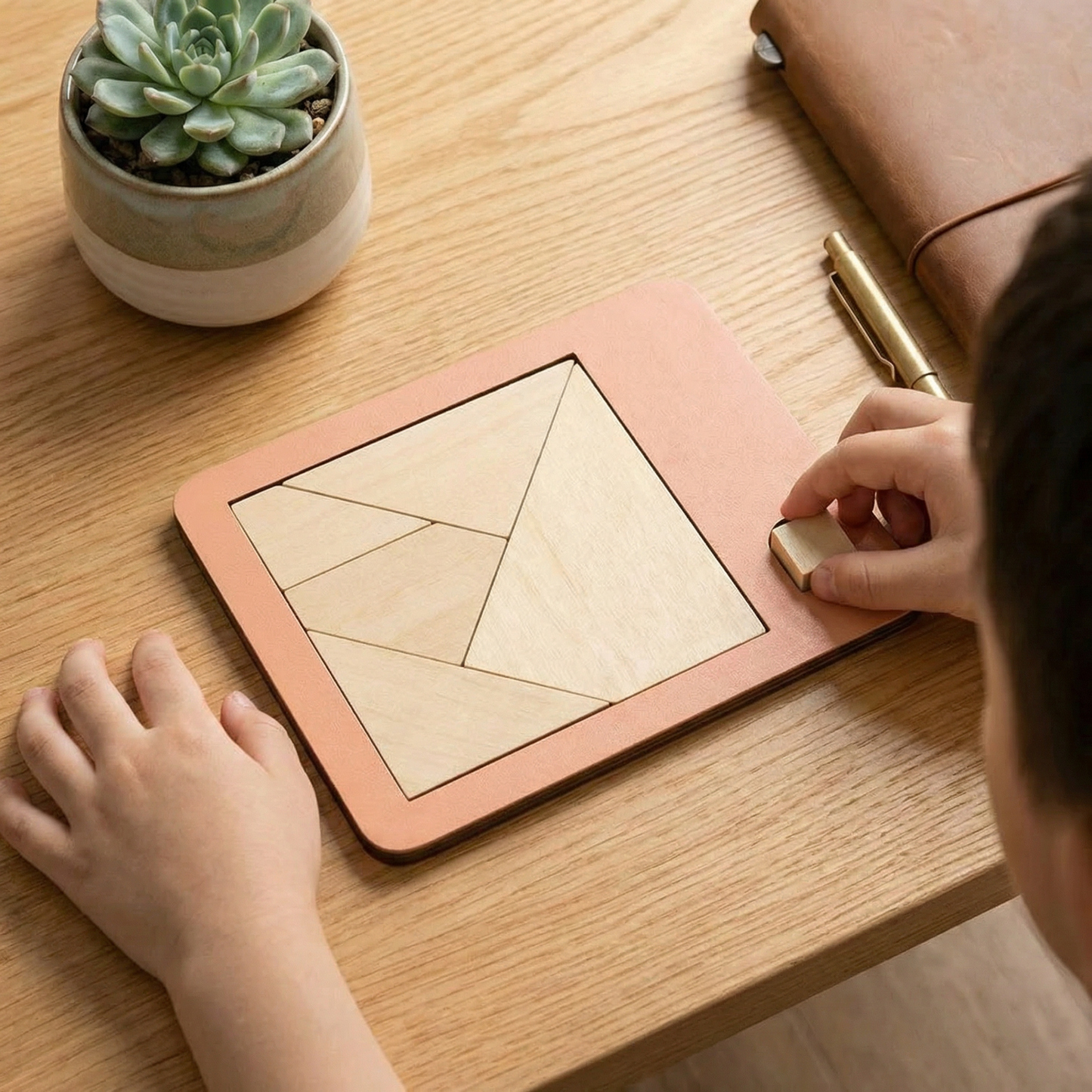 Wooden Tangram puzzle game